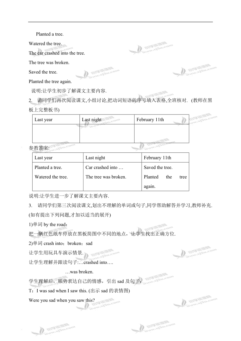 （广州版）六年级英语下册教案 module 2 unit 5(1).doc_第3页