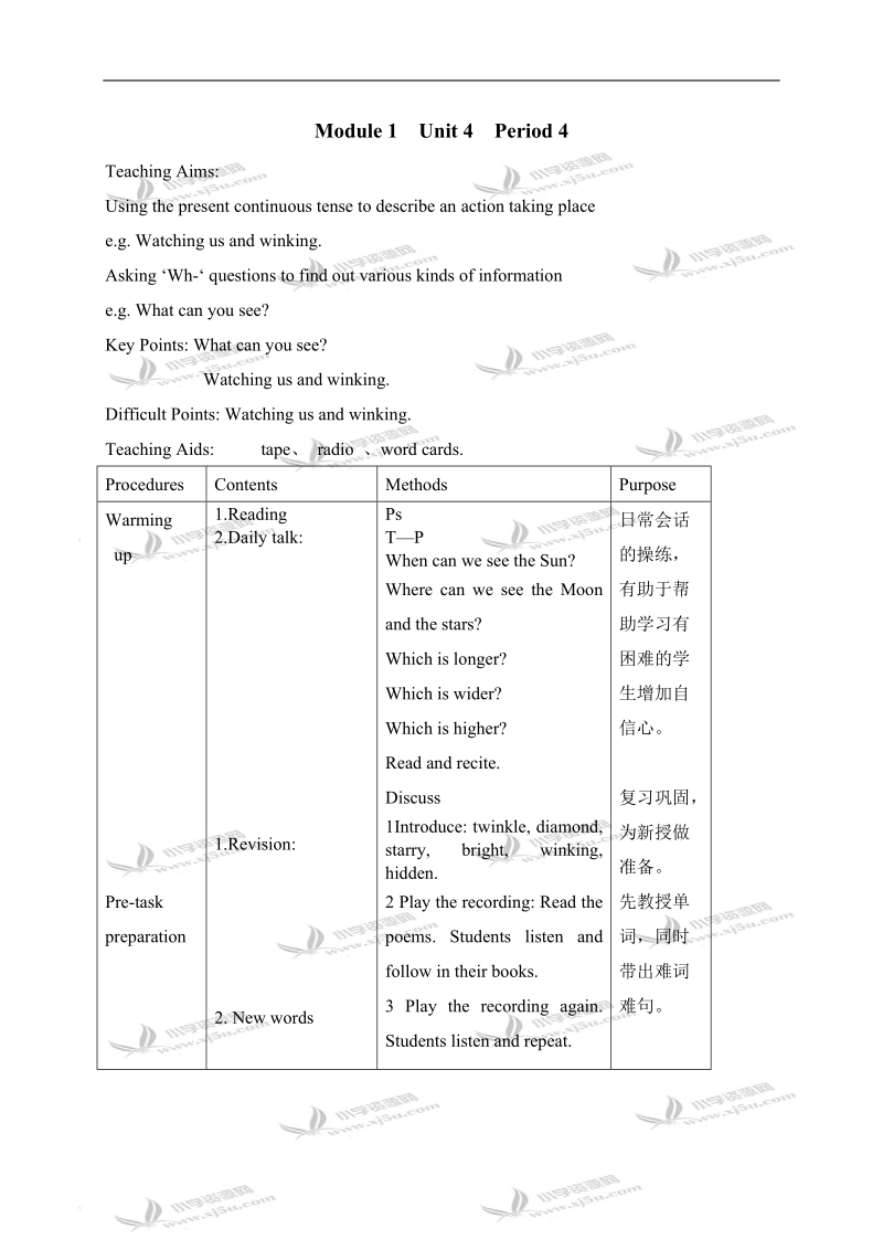 （沪教版）牛津英语教案 6b module1 unit4(4).doc_第1页