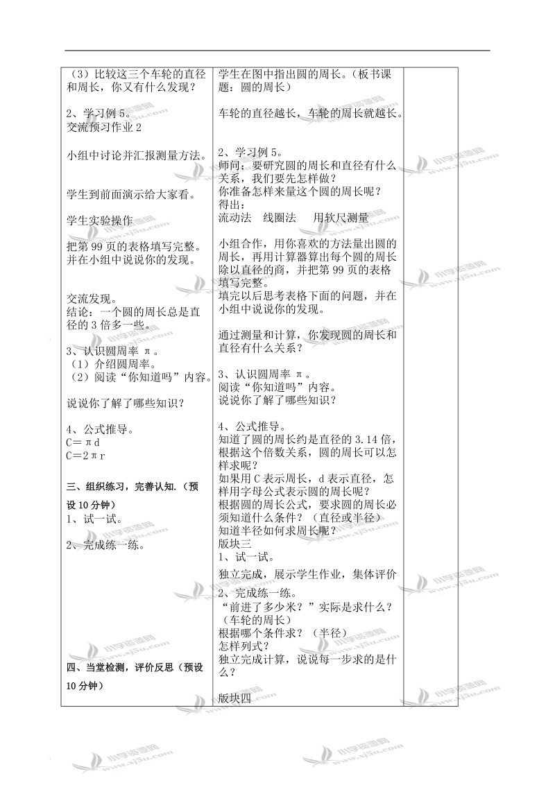 （苏教版）五年级数学下册教案 圆的周长 3.doc_第2页