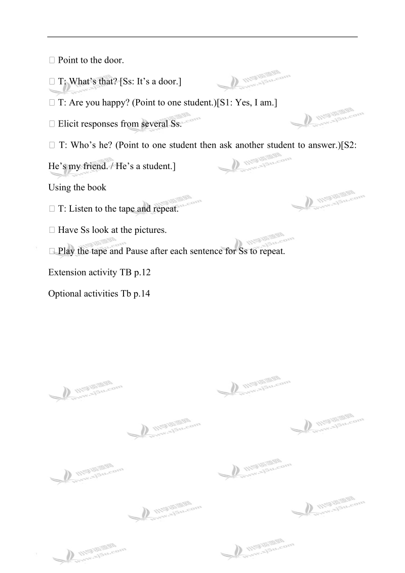 （广东版版）开心英语教案 4a unit1(1).doc_第3页