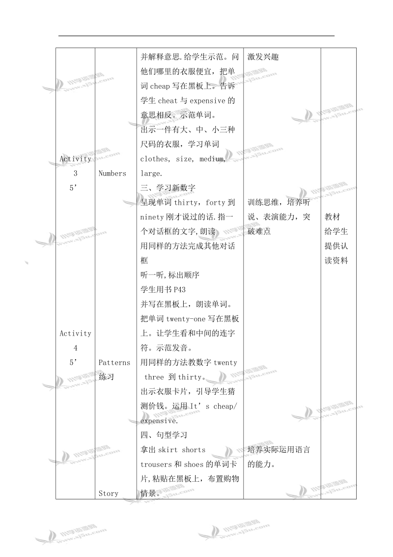 （北师大版）一年级起点英语教案 4a unit3.doc_第2页