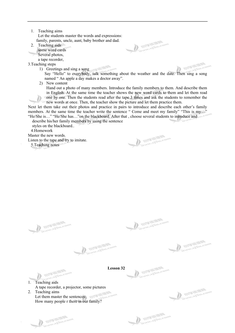 （人教pep）四年级英语上册教案 unit6.doc_第2页