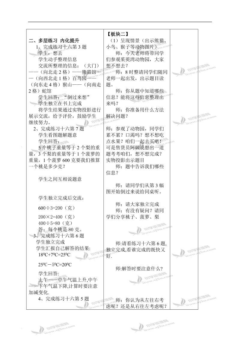 （苏教版）五年级数学下册教案 解决问题的策略 4.doc_第2页