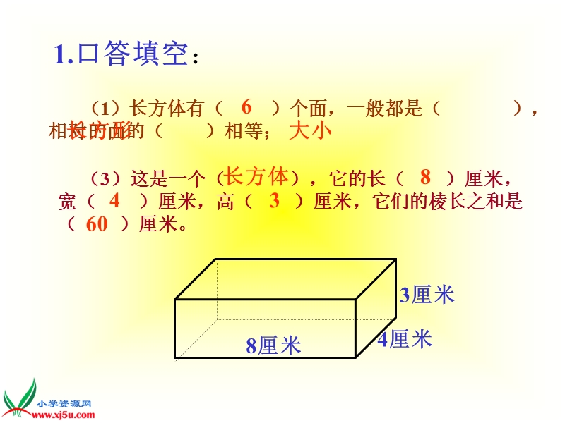 （苏教版）六年级数学上册课件 长方体和正方体的表面积.ppt_第3页