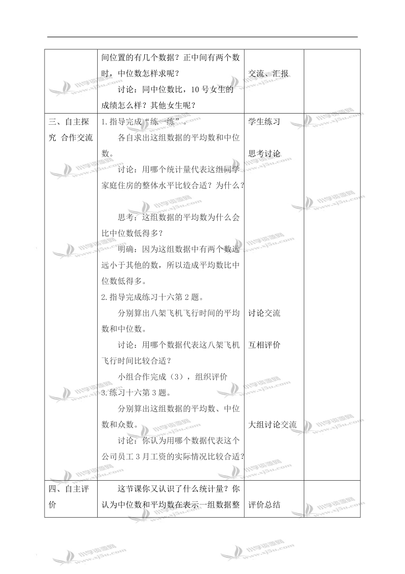 （苏教版）六年级数学下册教案 认识中位数 3.doc_第3页