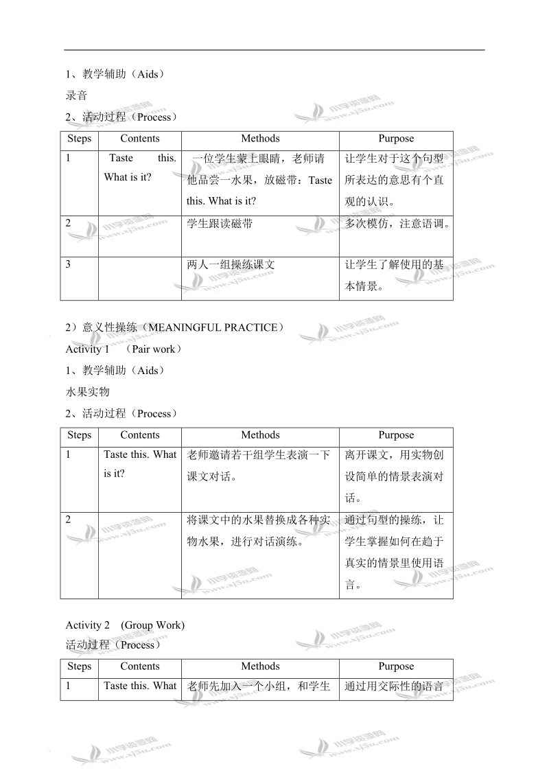 （沪教牛津版）三年级英语下册教案 module1 unit4 lesson1.doc_第3页