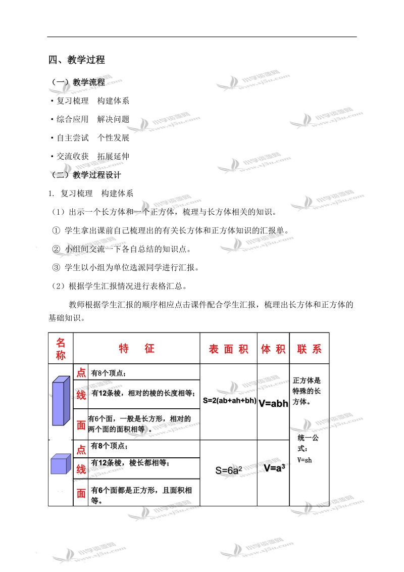 （苏教版）六年级数学上册教案 长方体知识的综合应用.doc_第2页