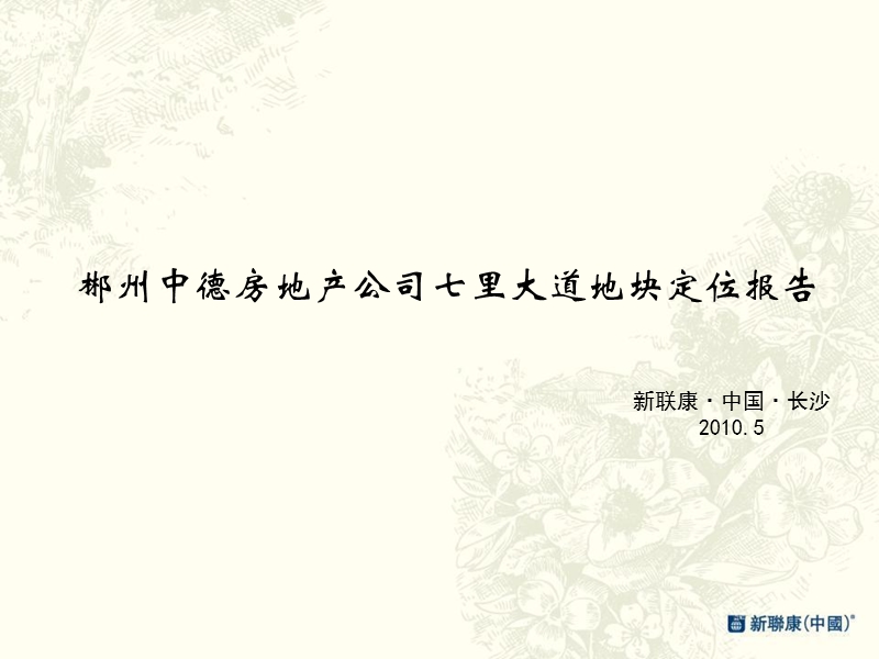 2010郴州中德房地产公司七里大道地块定位报告47p.ppt_第1页