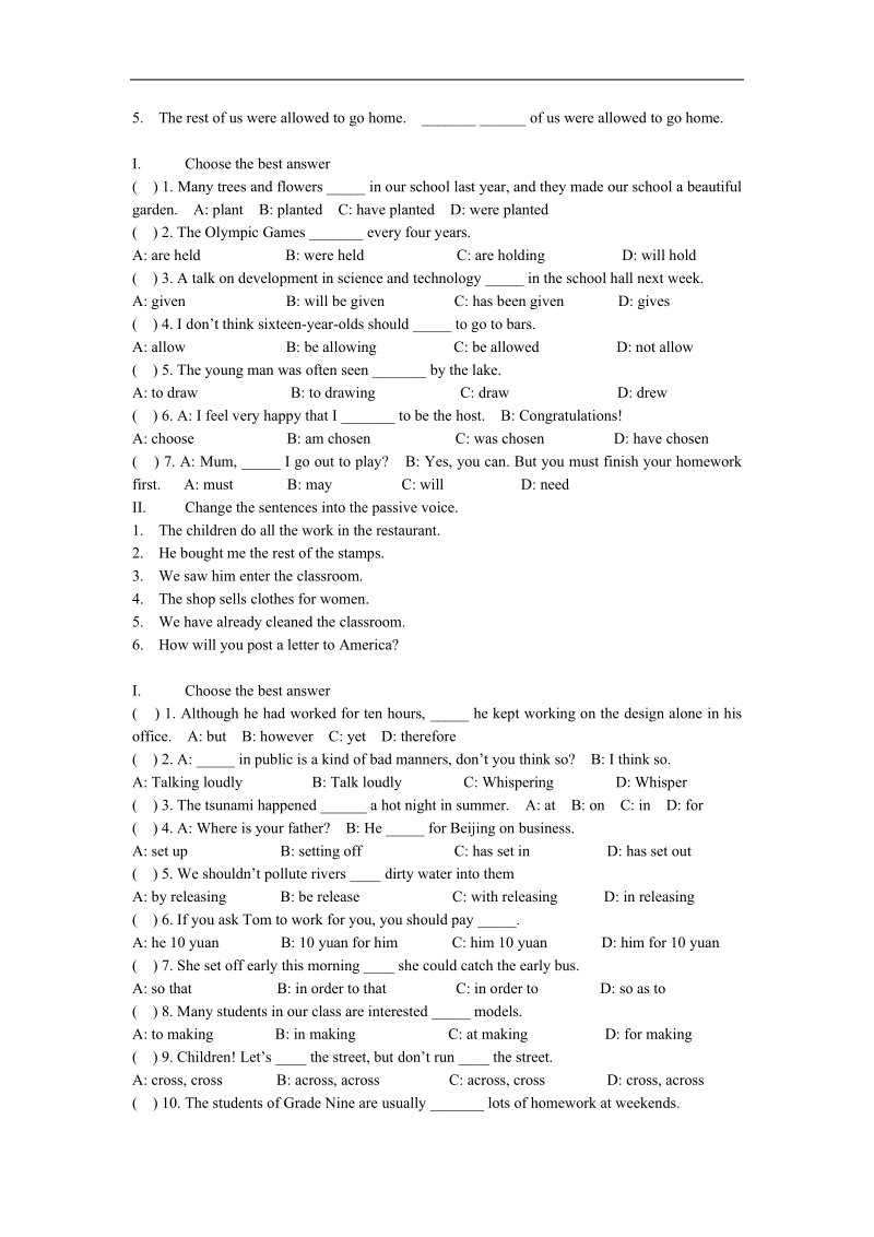 （沪教版）六年级英语下册chapter five and chapter six练习测试.doc_第2页