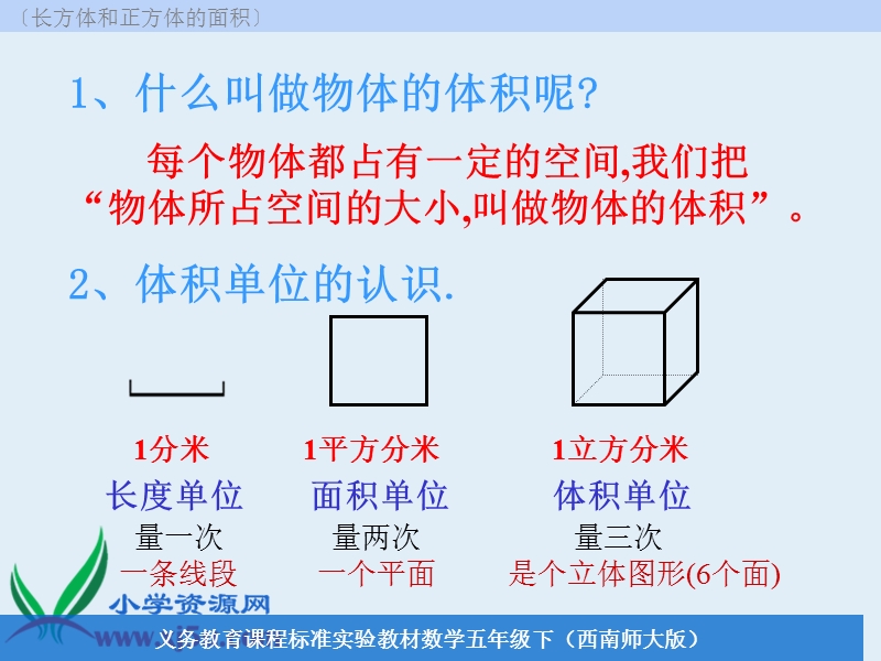 （西师大版）五年级数学下册课件 长方体和正方体的体积计算.ppt_第2页