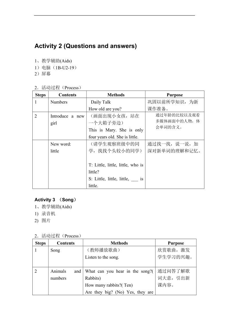 （沪教牛津版）一年级英语下册教案 unit 2（2）.doc_第2页