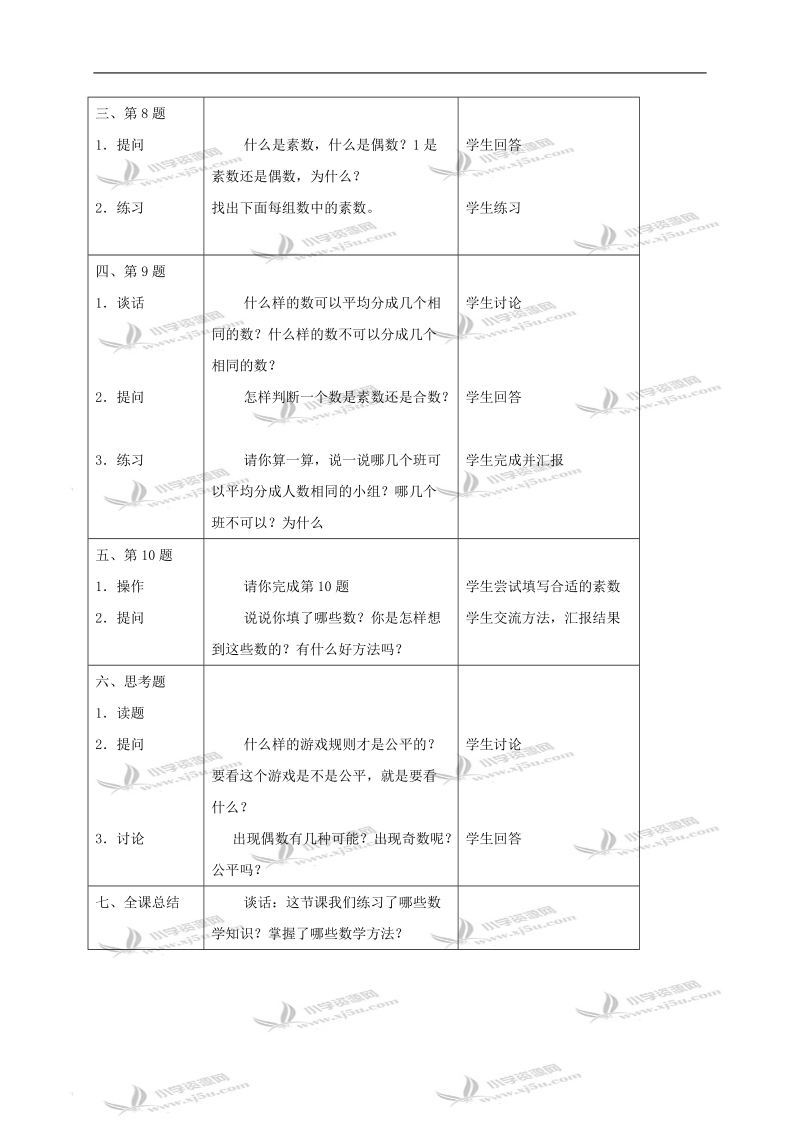 （苏教版）四年级数学下册教案 倍数和因数练习（二）.doc_第2页