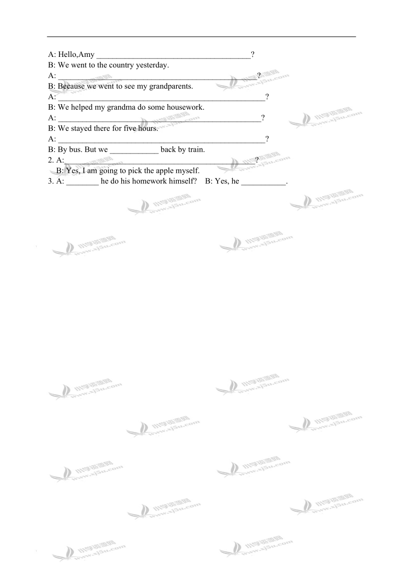 （人教pep）六年级英语下学期期中练习.doc_第2页