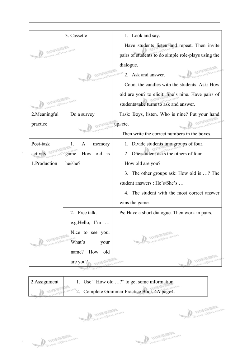 （沪教牛津版）四年级英语上册教案 module 1 unit 2 period 1.doc_第3页