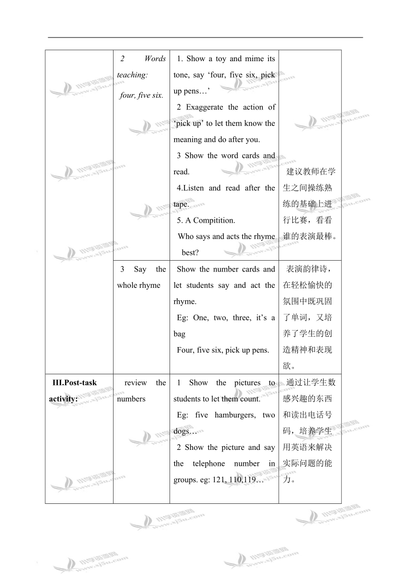 （沪教牛津版）一年级英语上册教案 unit 2 第三课时.doc_第3页