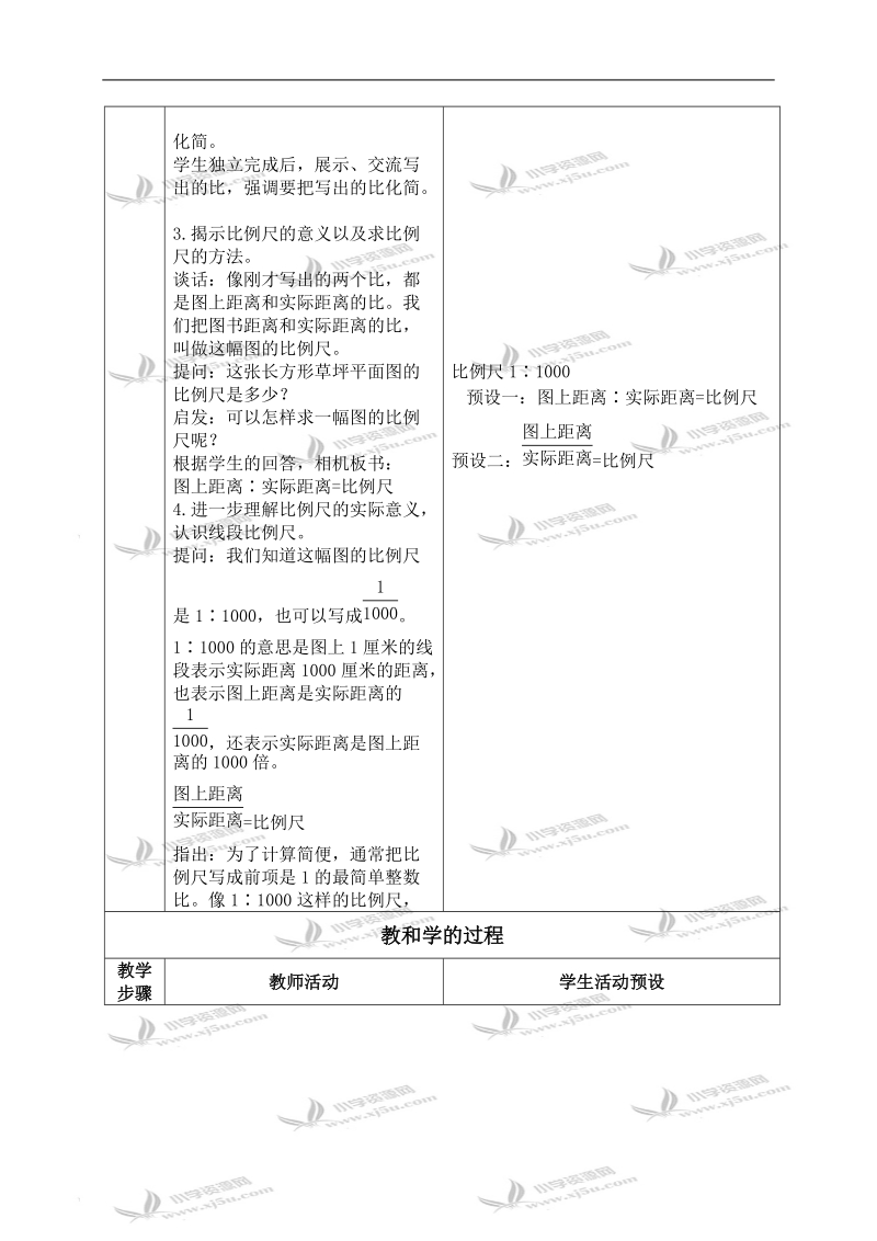 （苏教版）六年级数学下册教案 比例尺 5.doc_第3页