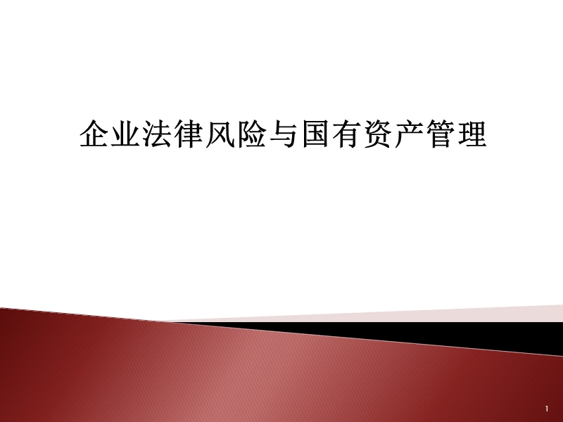 企业法律风险与国有资产管理.ppt_第1页