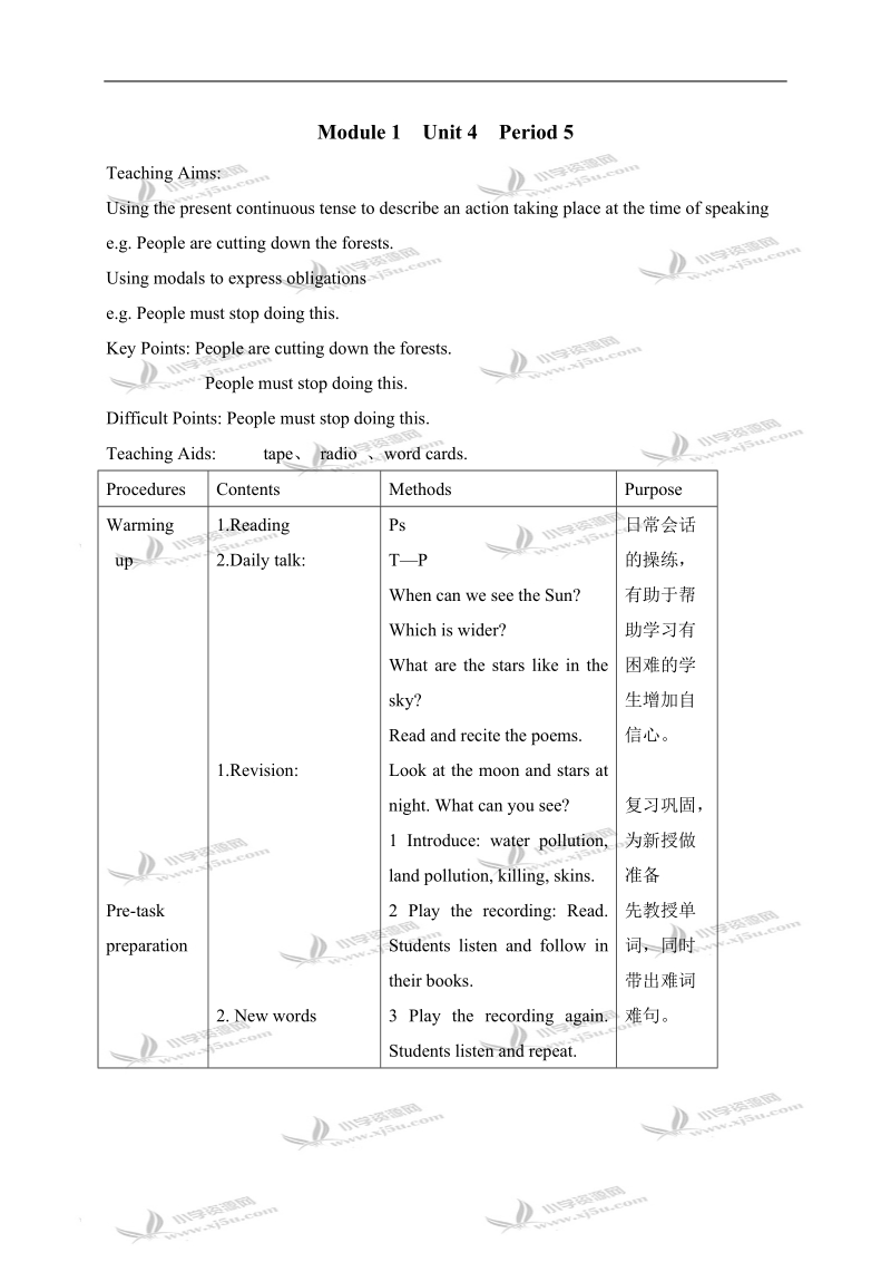 （沪教版）牛津英语教案 6b module1 unit4(5).doc_第1页