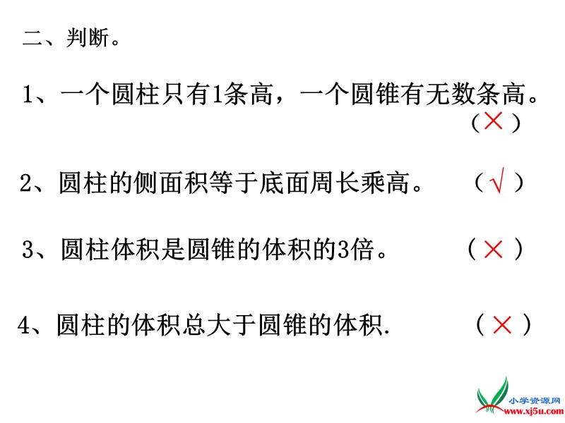 （苏教版）六年级数学下册课件 圆柱和圆锥的复习 3.ppt_第3页