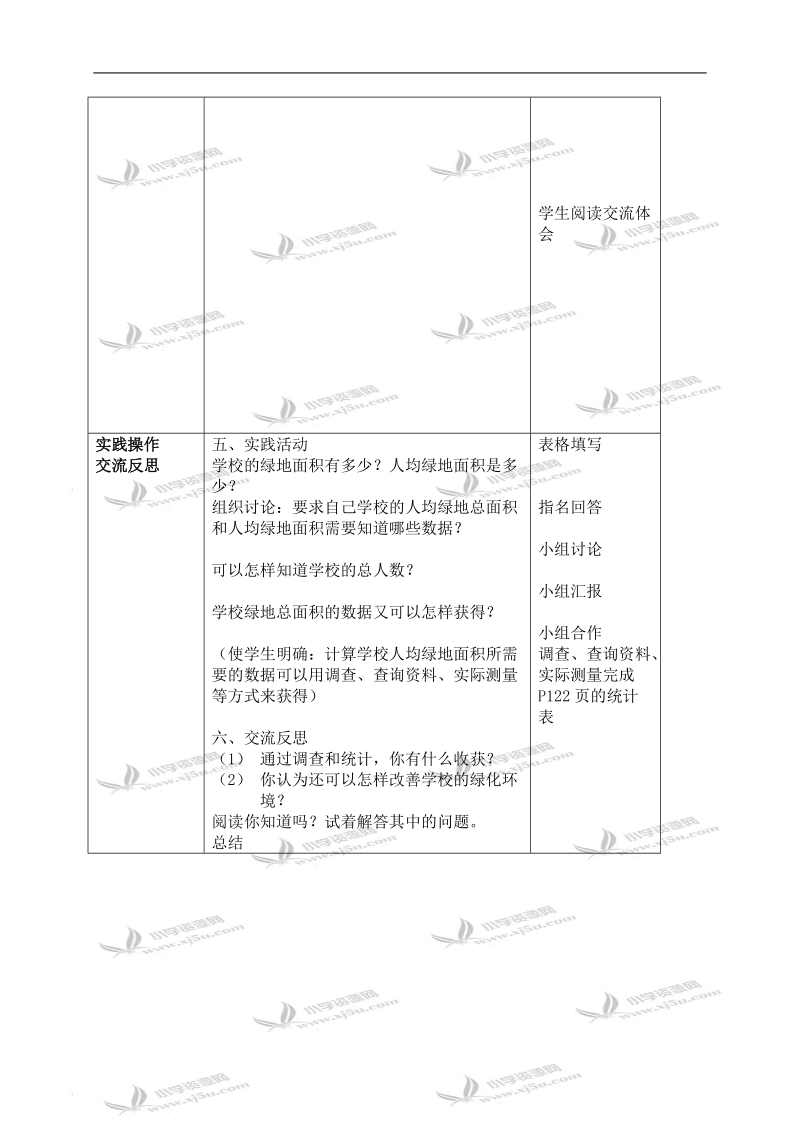 （苏教版）六年级数学下册教案 绿地面积 2.doc_第2页