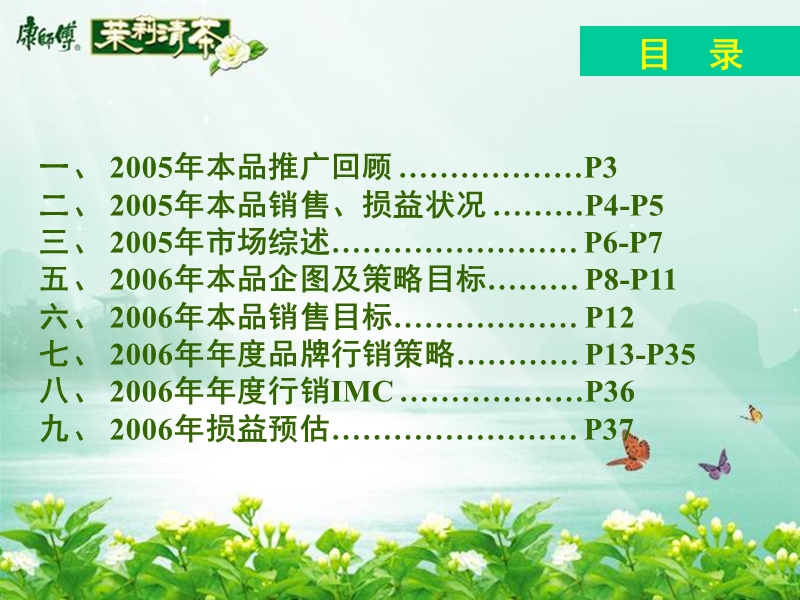 2006年康师傅茉莉清茶上海年度行销策略报告（草案）.ppt_第2页