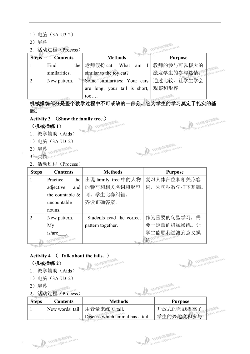 （沪教牛津版）三年级英语上册教案 module 2 unit 3(2).doc_第3页