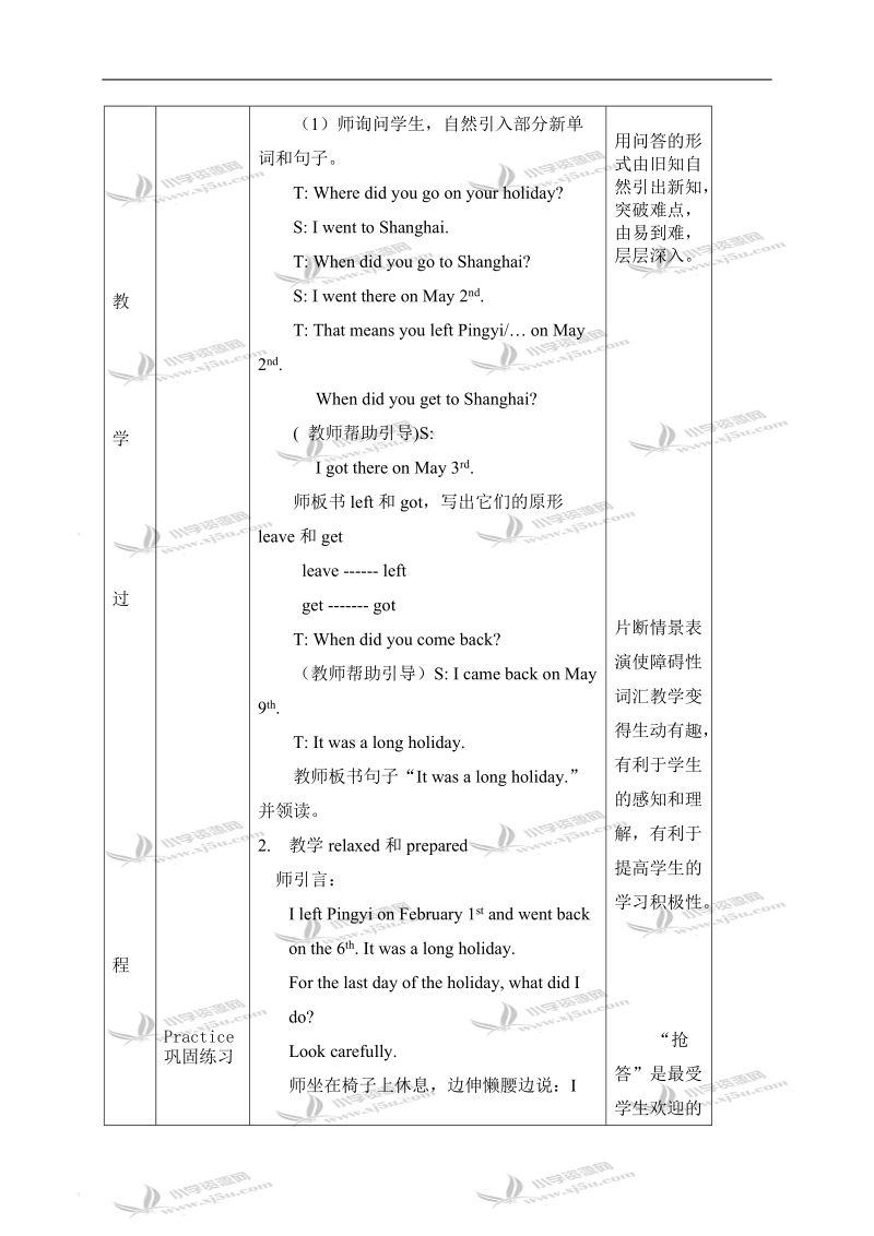 （人教pep）六年级英语下册教案 unit 4(3).doc_第2页