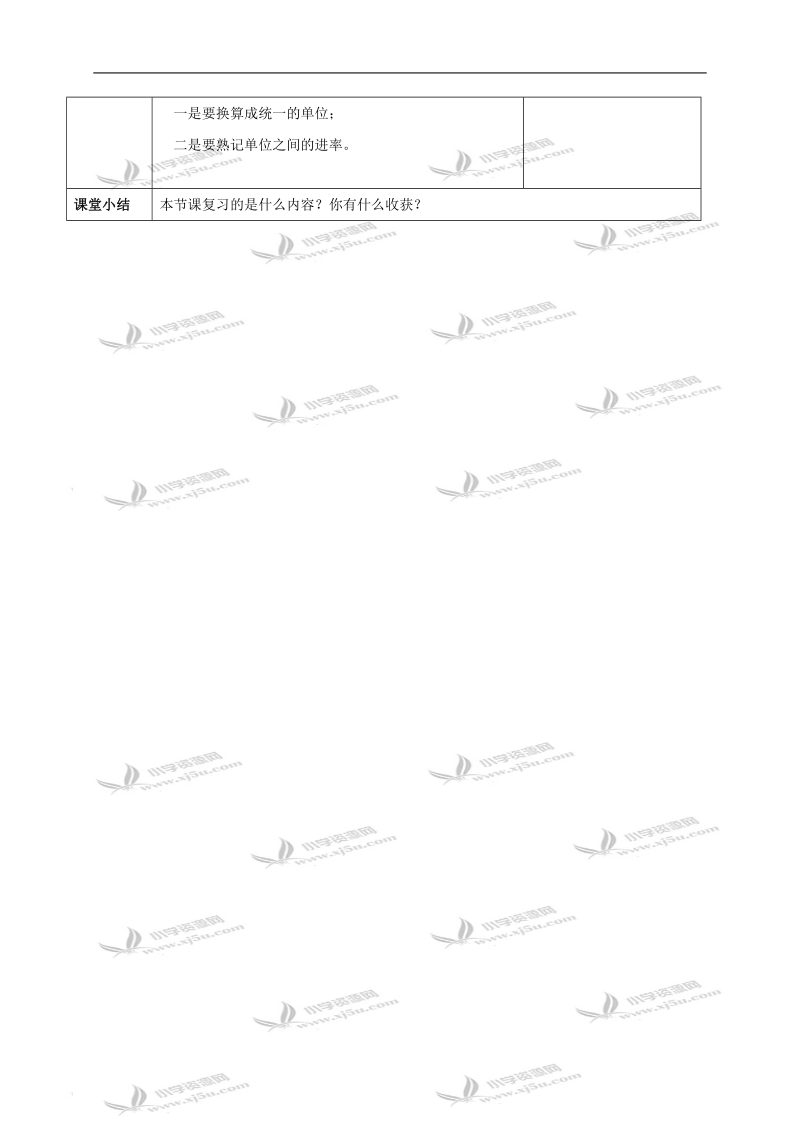 （西师大版）四年级数学下册教案 第五单元整理与复习第二课时.doc_第2页