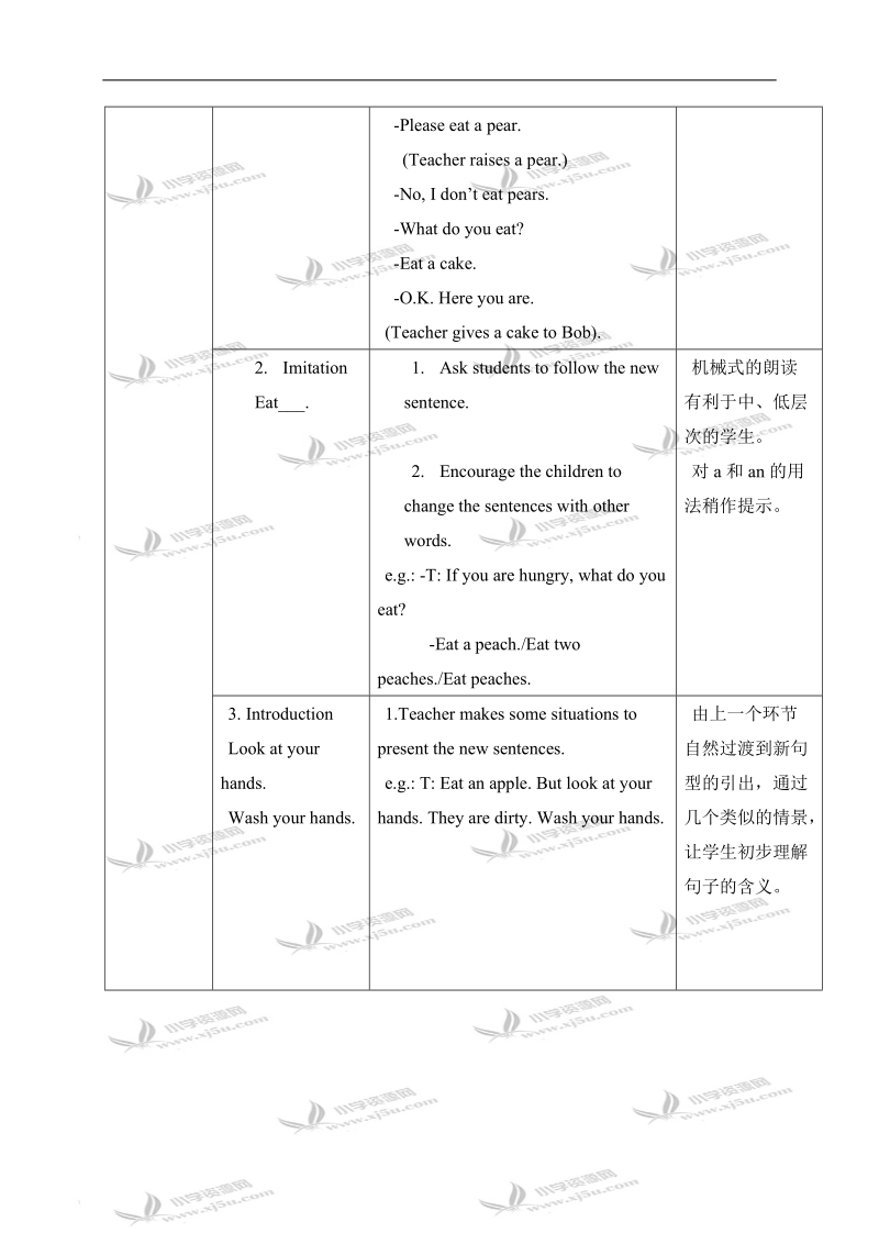 （沪教牛津版）一年级英语上册教案 unit 6 period 1.doc_第3页