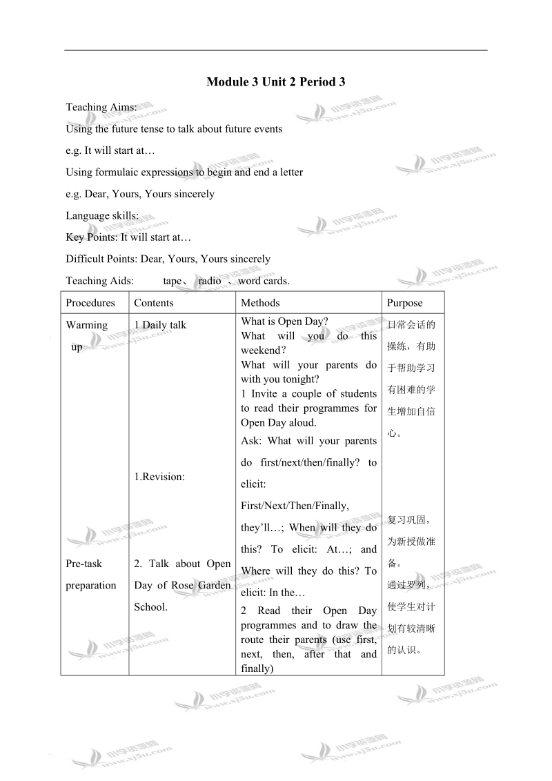 （沪教版）牛津英语教案 6b module3 unit2(3).doc_第1页