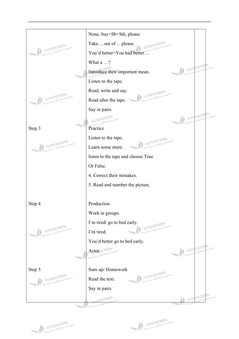 （教科版）六年级英语上册教案 lesson5 period3.doc_第2页