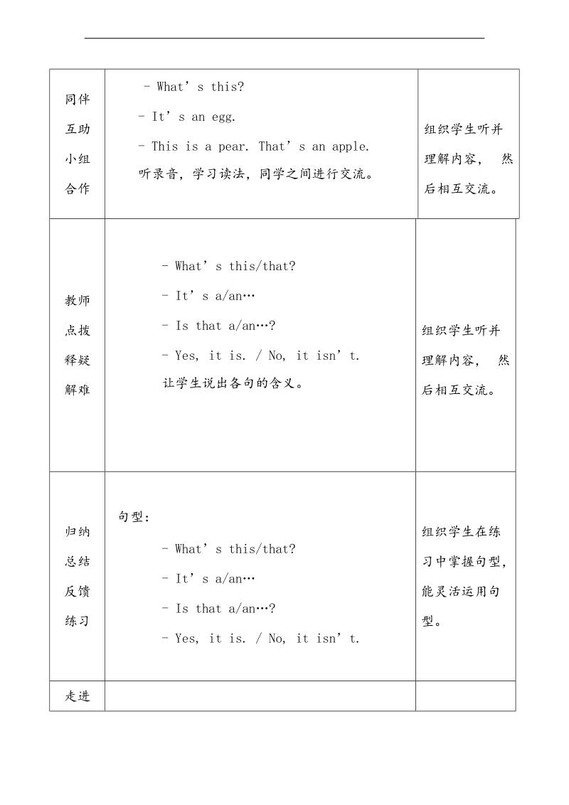 陕旅版(三起点)三年级上册英语导学案-unit4 what’s this.doc_第2页