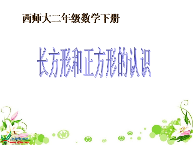 （西师大版）二年级数学下册课件 长方形和正方形的认识.ppt_第1页