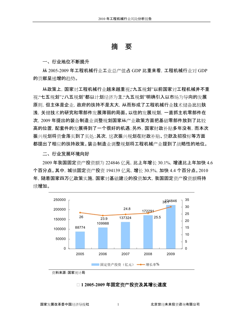 2010年工程机械行业风险分析报告.doc_第1页