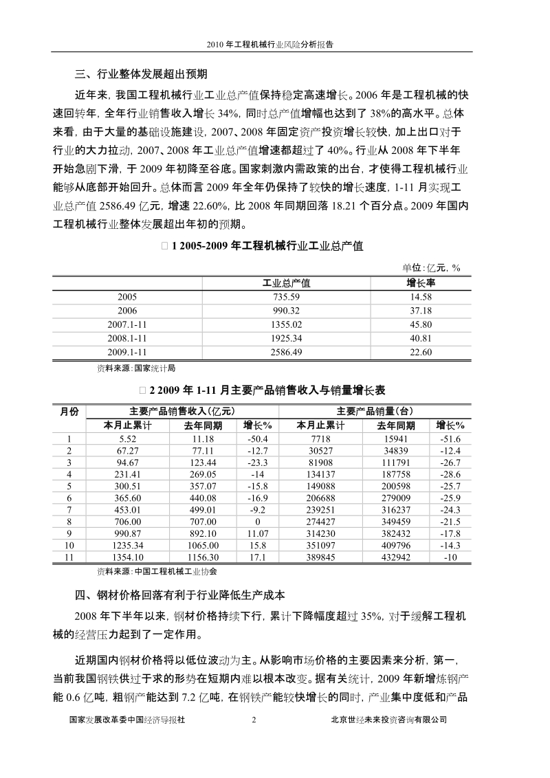 2010年工程机械行业风险分析报告.doc_第2页