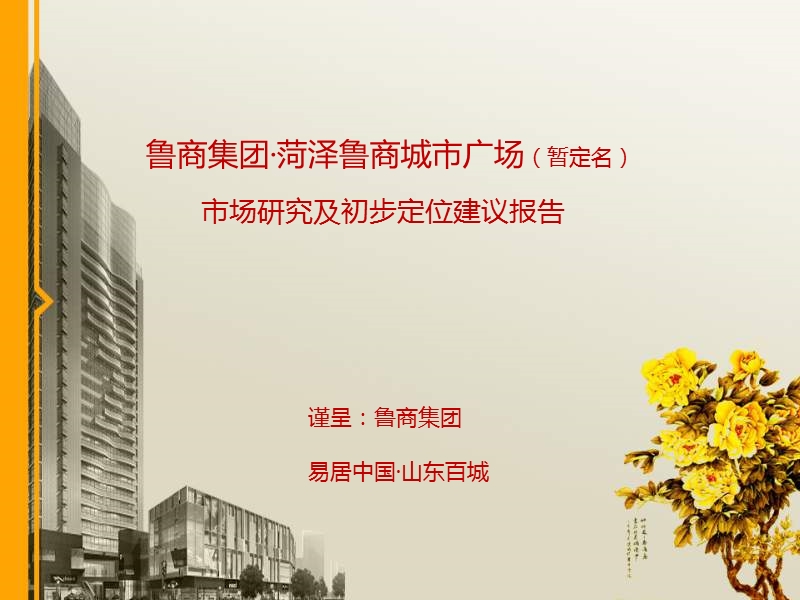 2011年鲁商集团·菏泽鲁商城市广场（暂定名）市场研究及初步定位建议报告 2011-72页.ppt_第1页