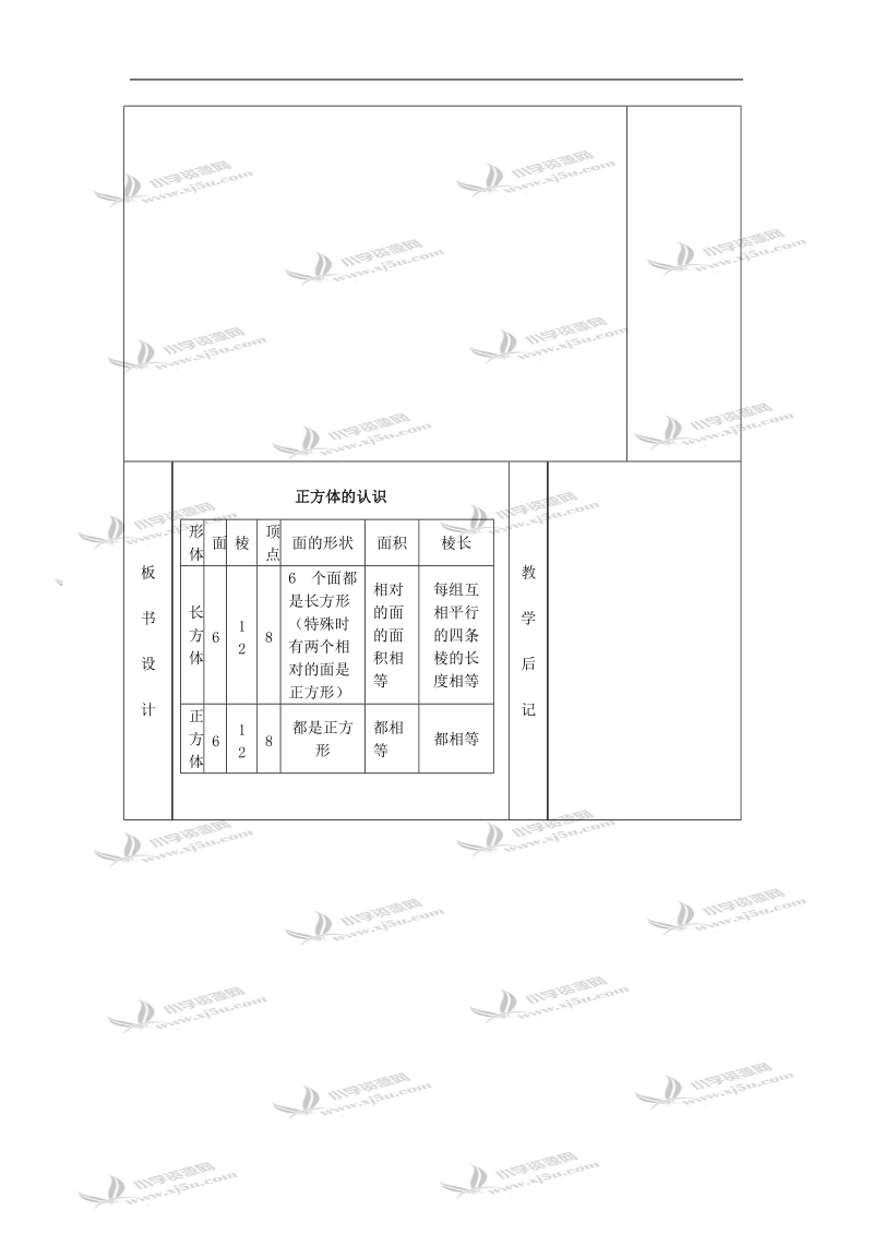 （苏教版）五年级数学教案  正方体的认识.doc_第3页