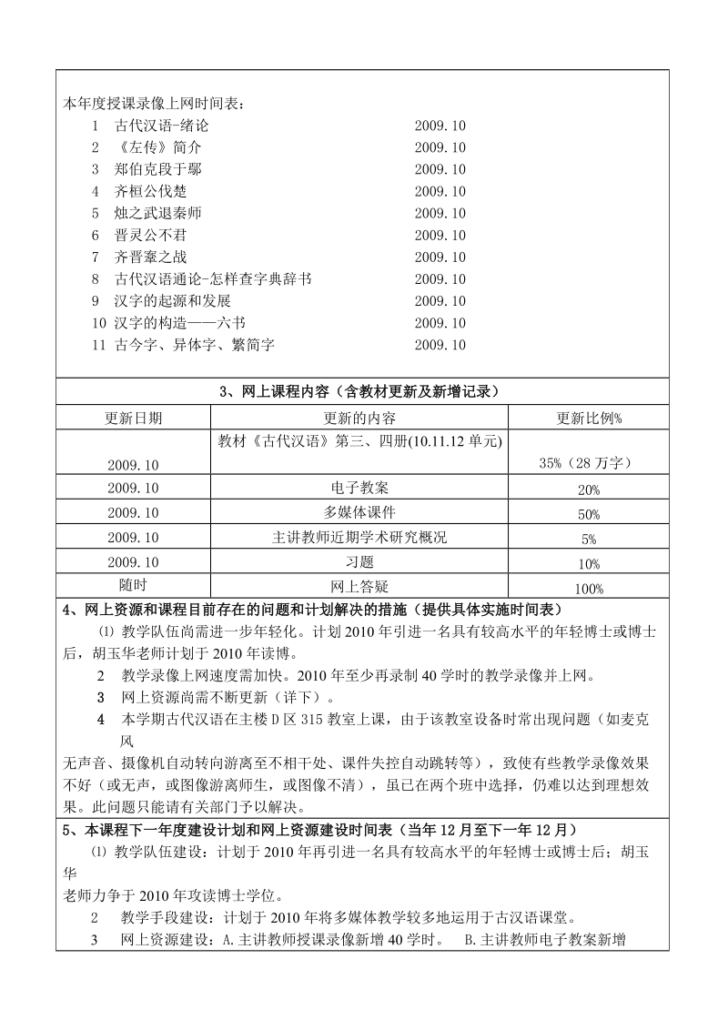 山东大学威海分校精品课程2009年度自检表.doc_第2页