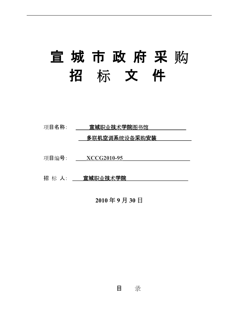 宣城市政府采购招标文件.doc_第1页