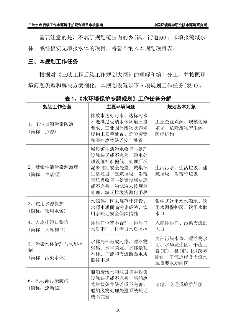 三峡水库后续工作水环境保护专题规划项目审核指南.doc_第3页