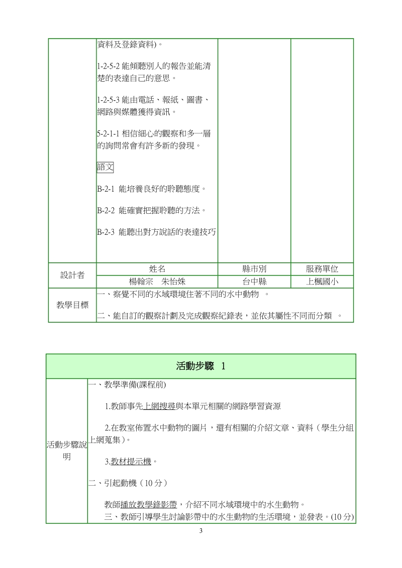 台中县上枫国小资讯融入教学课程活动设计.doc_第3页