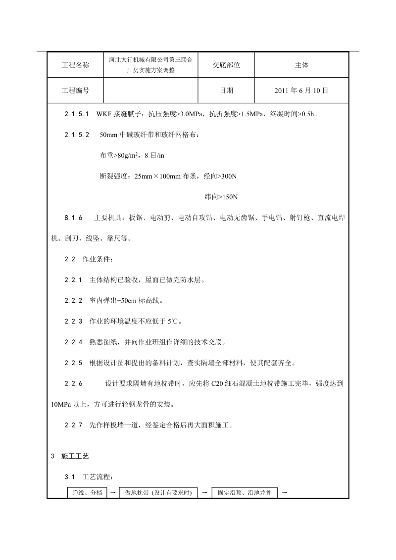 太行_轻钢龙骨石膏罩面板隔墙施工工艺.doc_第2页