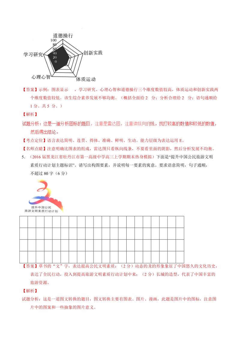 2016届高三语文百所名校好题速递分项解析汇编（第06期）：专题08 语言表达之图文转换（解析版）.doc_第3页