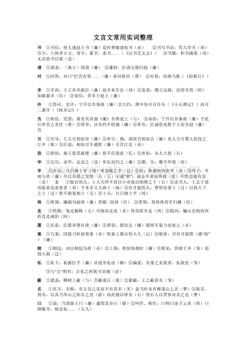 文言文常用实词整理.doc_第1页