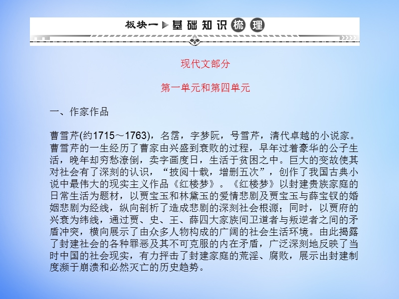 （湘教考苑）2016届高考语文一轮复习课件：板块一 基础知识梳理 新人教版必修3.ppt_第2页