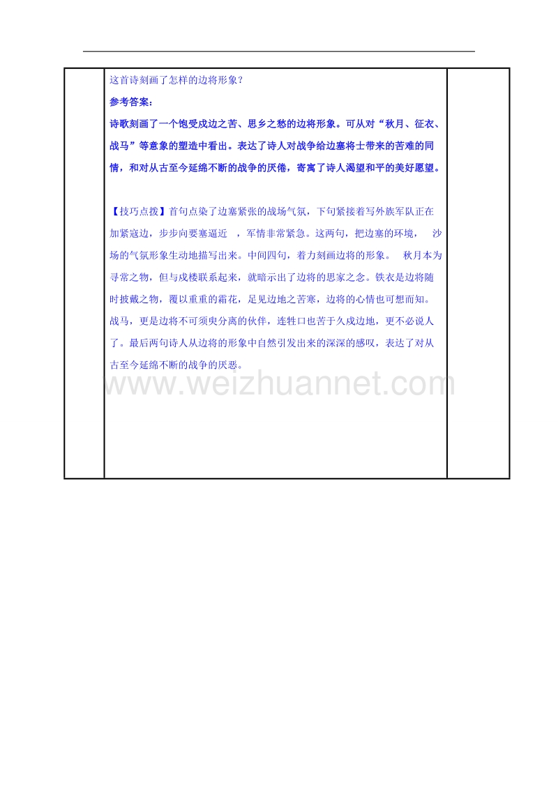 江苏省铜山县2017届高三语文专题复习教学案：诗歌鉴赏之人物形象2 word版.doc_第2页