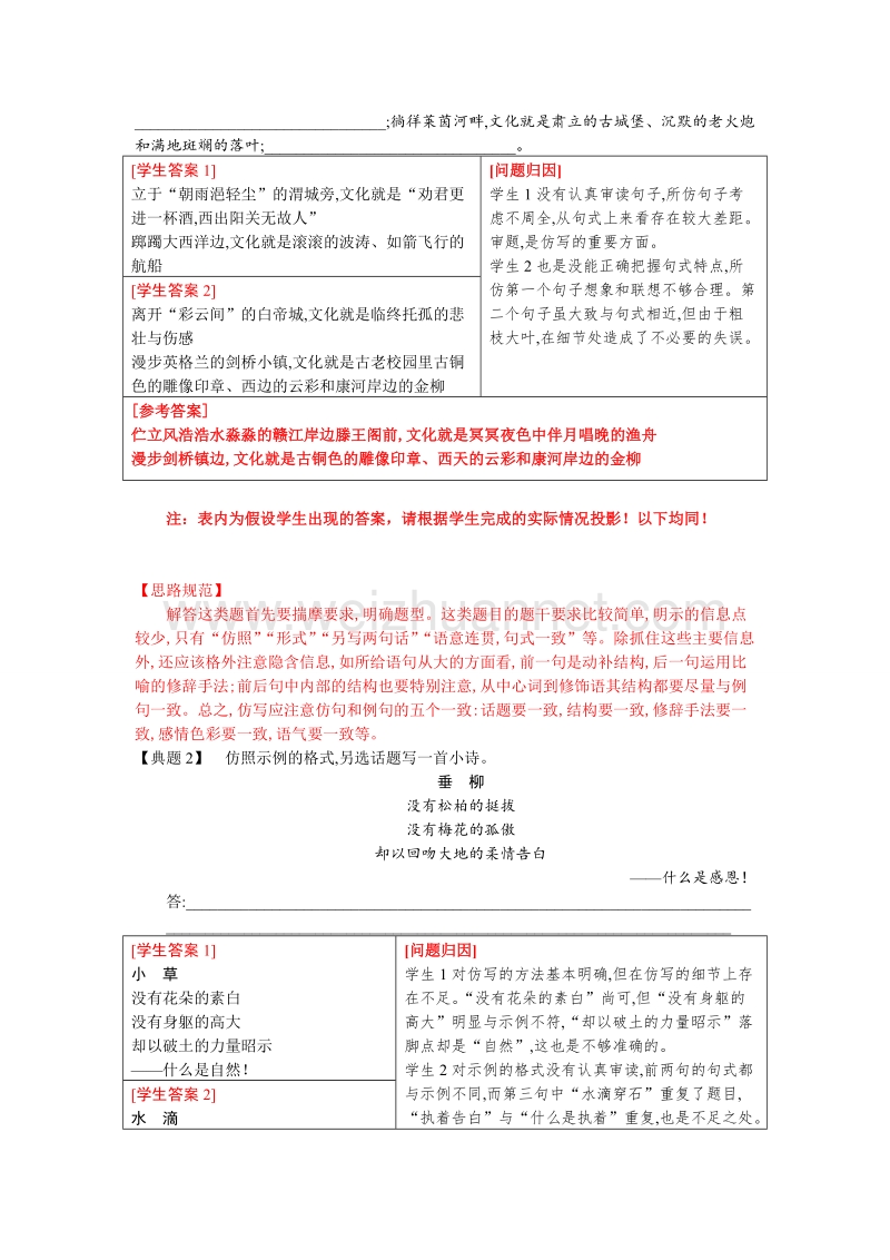 江苏省海门市包场高级中学高三语文二轮复习 情境表达的形似与神似学案.doc_第3页