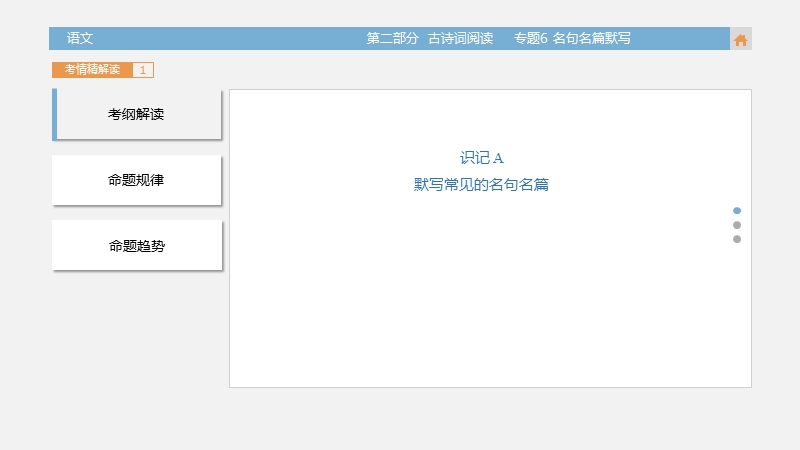 2018版高三语文一轮复习（课件，考情精解读+知识全通关+题型全突破+能力大提升）专题6 名句名篇默写 (共113张ppt).ppt_第2页