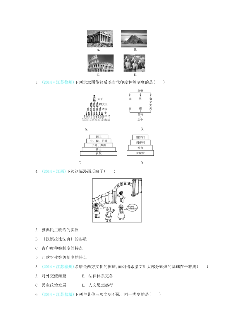 【解析版】2015历史全套【3年中考2年模拟1年预测】28个专题：专题十六 史前时期的人类.doc_第2页