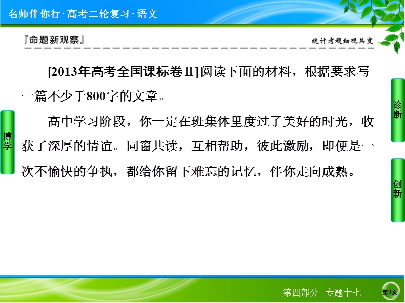 2014高考语文名师指导专题突破课件：专题十七　实用技法6——挖掘亮点（66张ppt）.ppt_第3页